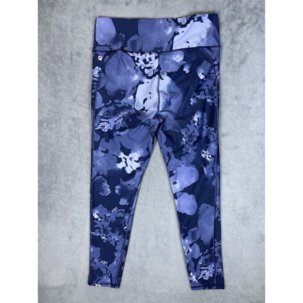 Fabletics Pants Womens XXL Blue Tie Due High Waist Skinny Leggings 1617843 - Picture 2 of 9